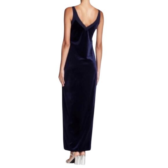Romeo & Juliet Couture Navy Velvet Maxi Slip Gown Medium NWT - Picture 2 of 16